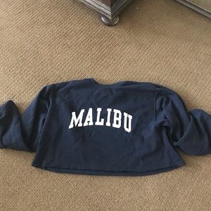 Cropped Navy Sweatshirt